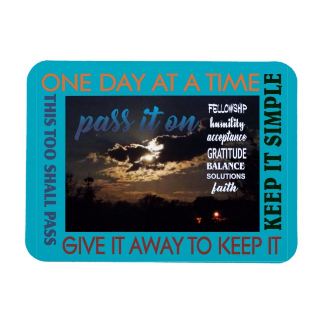 12 step recovery pass it on magnet 25 (Horizontal)