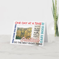 12 step recovery slogans card