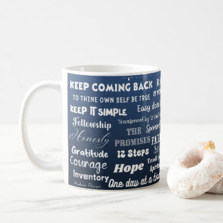 12 Step Recovery Words & Slogans Coffee Mug