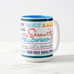 12 step sobriety slogans mug 25z3c