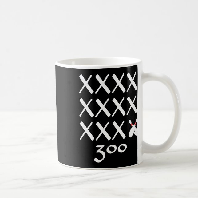 12 Strikes Perfect Bowling Game T Shirt - 300 Bowl Coffee Mug (Right)