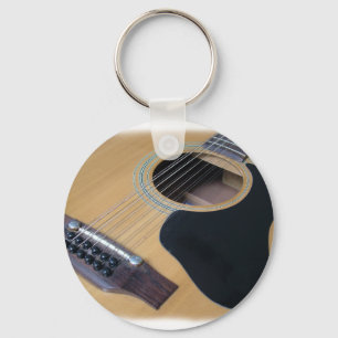 12 String Acoustic Guitar Key Ring