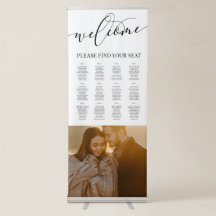 12 Tables Black Script Welcome Photo Wedding