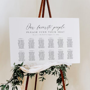12 Tables Our Favourite People Seating Chart Plan
