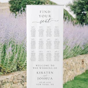 12 Tables Welcome Seating Chart Retractable Banner