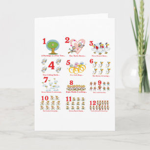 12 twelves days of christmas complete holiday card