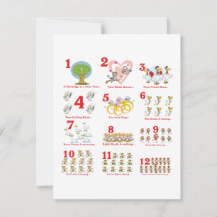 12 twelves days of christmas complete holiday card