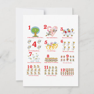 12 twelves days of christmas complete holiday card