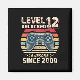 12 Unlocked Awesome 2009 Video Game 12th Birthday  Magnet