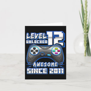 12 Unlocked Awesome 2011 Video Game 12th Birthday Card