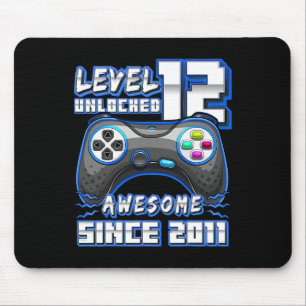 12 Unlocked Awesome 2011 Video Game 12th Birthday  Mouse Mat