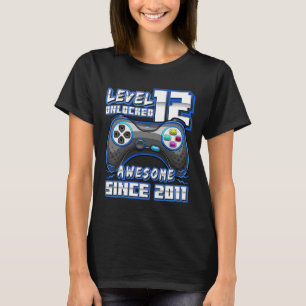 12 Unlocked Awesome 2011 Video Game 12th Birthday T-Shirt