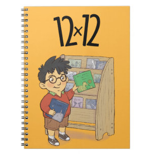 12 x 12 Shelf Boy Spiral Notebook Yellow