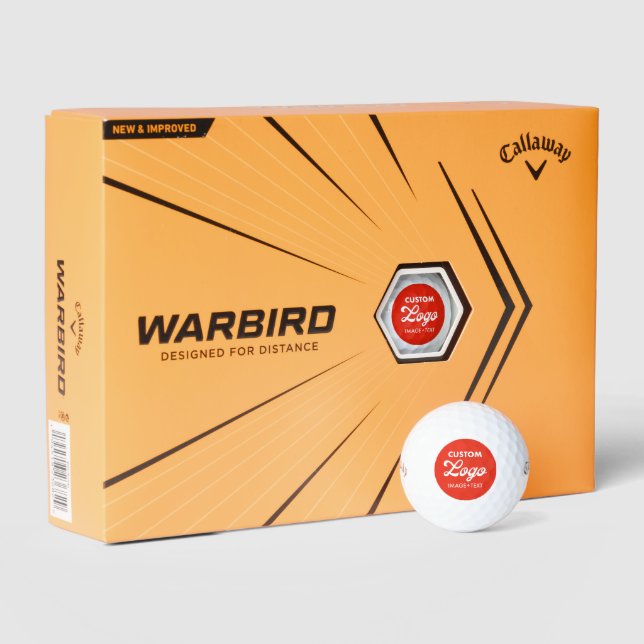 12 x Custom Logo Photo Callaway Warbird Golf Balls (Packaging)