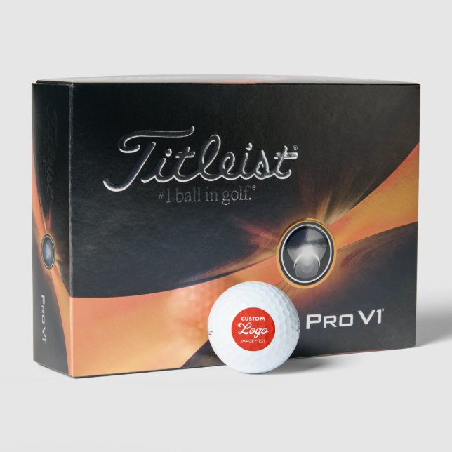 12 x Custom Logo Photo Titleist Pro V1 Golf Balls (Packaging)