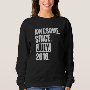 12 Year Old 12th Birthday Awesome Since July 201 Sweatshirt