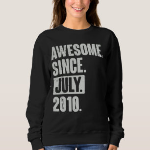 12 Year Old 12th Birthday   Awesome Since July 201 Sweatshirt
