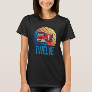 12 Year Old 12th Birthday Boy Firefighter Fire Tru T-Shirt