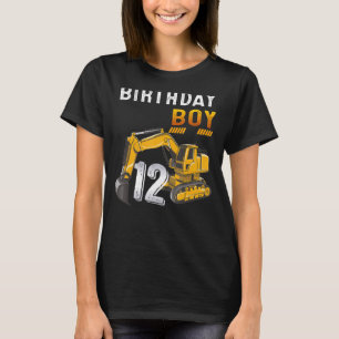 12 Year Old 12th Birthday Construction Vehicle T-Shirt