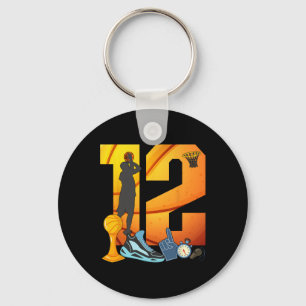 12 Year Old 12th Sketll Birthday Partytheme Boys G Key Ring