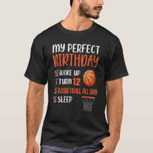 12 Year Old Basketball Birthday Party 12th Boy Bda T-Shirt