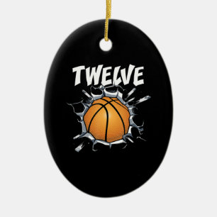 12 Year Old Basketball Birthday Party 12th Boy Ceramic Tree Decoration