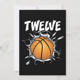 12 Year Old Basketball Birthday Party 12th Boy Holiday Card