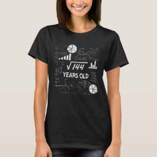 12 Year Old Bday Geeky Math 12th birthday Gift T-Shirt
