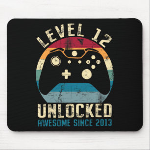 12 Year Old Birthday 12th Son Boy Gamer Awesome Si Mouse Mat