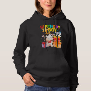 12 Year Old Birthday Boy 12th Cow Farm Animals B D Hoodie
