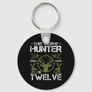 12 Year Old Birthday Hunting Duck Deer Hunter 12th Key Ring