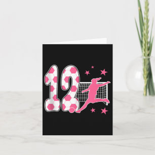 12 Year Old Birthday Soccer Lover 12th Soccer Them Card