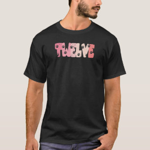 12 Year Old Cute Dog Paw Birthday Girl 12th B day T-Shirt