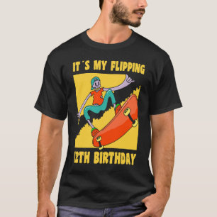 12 Year Old Happy 12th Birthday Skateboarding 12th T-Shirt