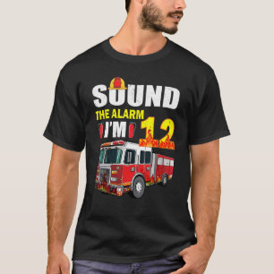 12 Year Old It's My 12th Birthday Boy Fire Truck F T-Shirt