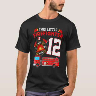 12 Year Old It's My 12th Birthday Boy Fire Truck F T-Shirt