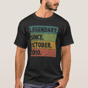 12 Year Old Legend Since October 2010 12th Birthd T-Shirt