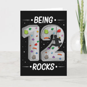 12 Year Old Rock Climbing 12th Birthday Adventures Card