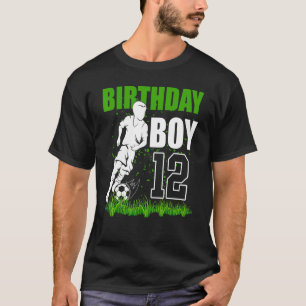 12 Year Old Soccer Birthday Party Theme 12th  For  T-Shirt