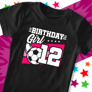 12 Year Old Soccer Football 12th Birthday Girl T-Shirt