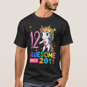 12 Year Old  Unicorn Flossing 12th Birthday Girl T T-Shirt