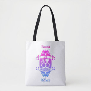 12 Year traditional Silk 12th wedding anniversary Tote Bag