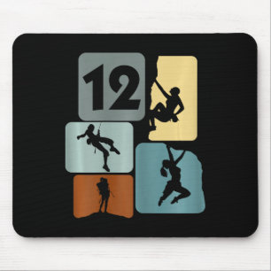 12 Years Girls Climbing Bouldering 12th Birthday C Mouse Mat