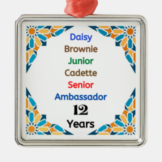 12 Years in Scouting Milestone Ambassador Grad Metal Tree Decoration