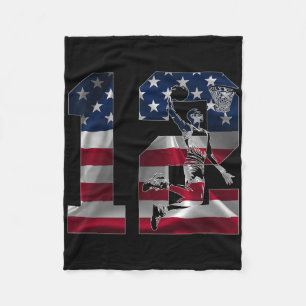 12 Years Number 12 Sketll 12th Birthday Fleece Blanket