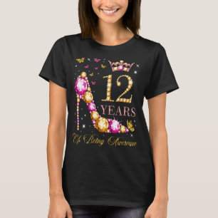 12 Years Of Being Awesome 12 Years Old 12th Birthd T-Shirt