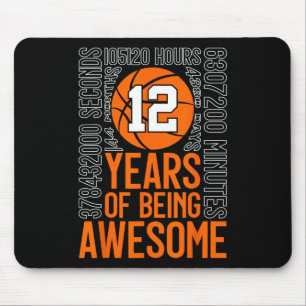 12 Years Of Being Awesome Sketll 12th Birthday  Mouse Mat
