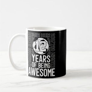 12 Years Of Being Awesome Soccer 12th Birthday _2 Coffee Mug