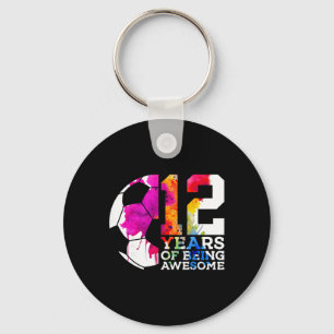 12 Years Of Being Awesome Soccer 12th Birthday  Key Ring