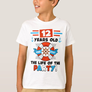 12 Years Old 12th Birthday Cruise Ship Party Kids T-Shirt